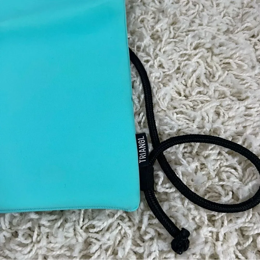 TRIANGL turquoise drawstring beach swim bag